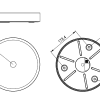 Loxone LED Ceiling Light RGBW Tree Maßzeichnung