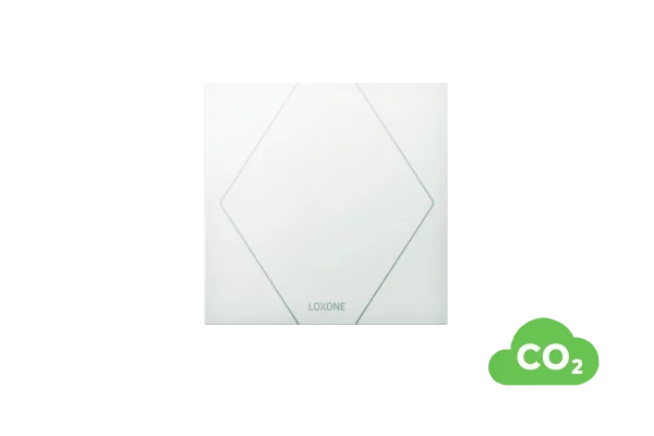 Loxone Touch Pure CO2 Tree Weiß Draufsicht