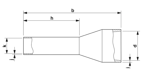 Phoenix Contact - Aderendhülse Maßzeichnung