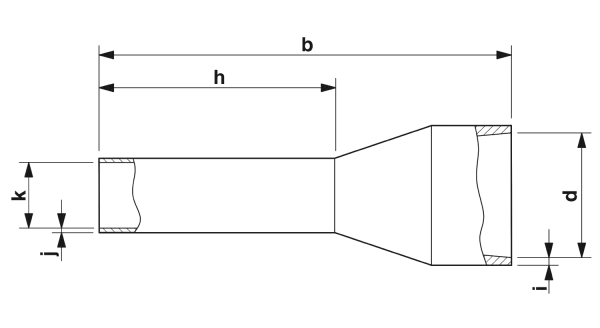 Phoenix Contact - Aderendhülse Maßzeichnung