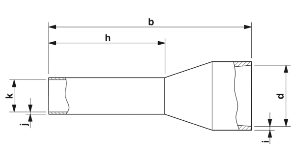 Phoenix Contact - Aderendhülse Maßzeichnung