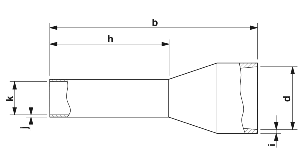 Phoenix Contact - Aderendhülse Maßzeichnung