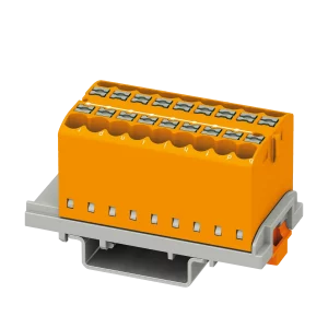 Phoenix-Contact - Verteilerblock Orange, 18 Anschlüsse 3D-Ansicht
