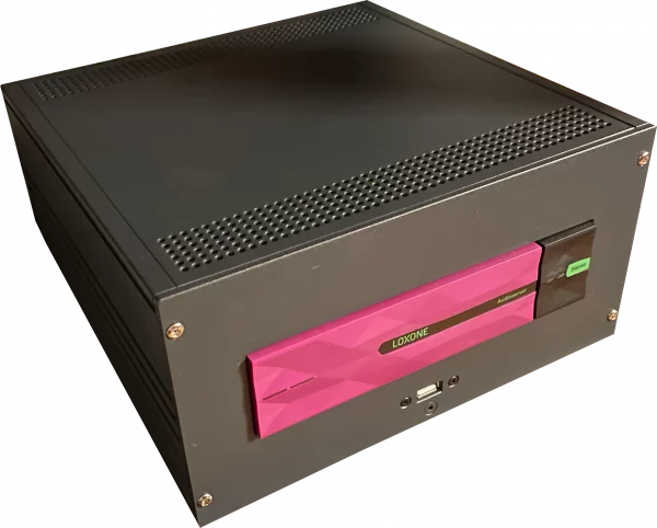 Aluminiumgehäuse hochwertig für Loxone Audioserver mit Erweiterung 3D-Ansicht