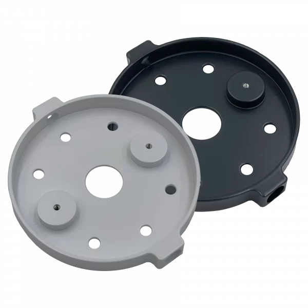 Aufputzgehäuse weiß und anthrazit Durchgang (zwei Kabeleinführungen) für Loxone Präsenzmelder