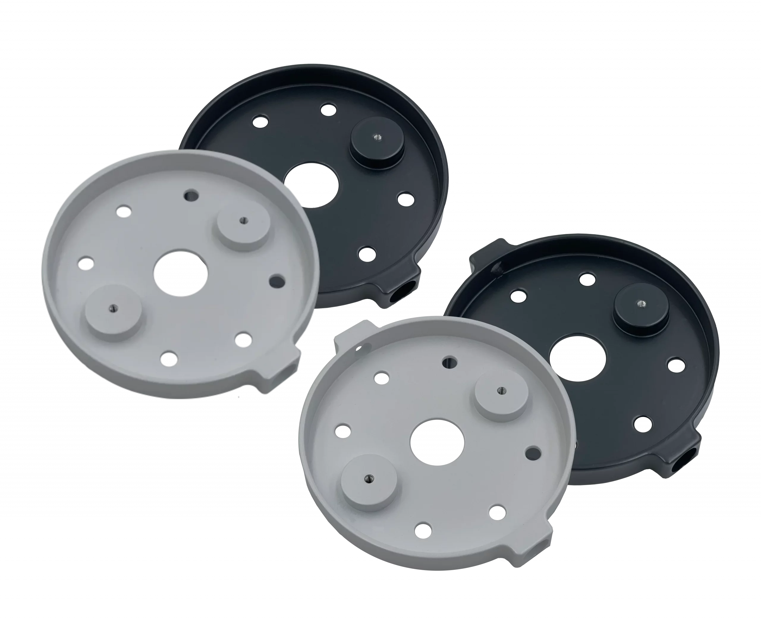 Aufputzgehäuse weiß und anthrazit Abschluss und Durchgang für Loxone Präsenzmelder