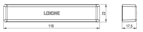 Tuer-Fensterkontakt-Air-Weiss Maßzeichnung